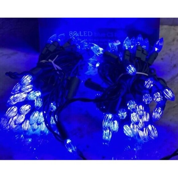December Home 80 LED Blue C3 Lights 19.75 Indoor Outdoor Green Energy Saving - Picture 2 of 6
